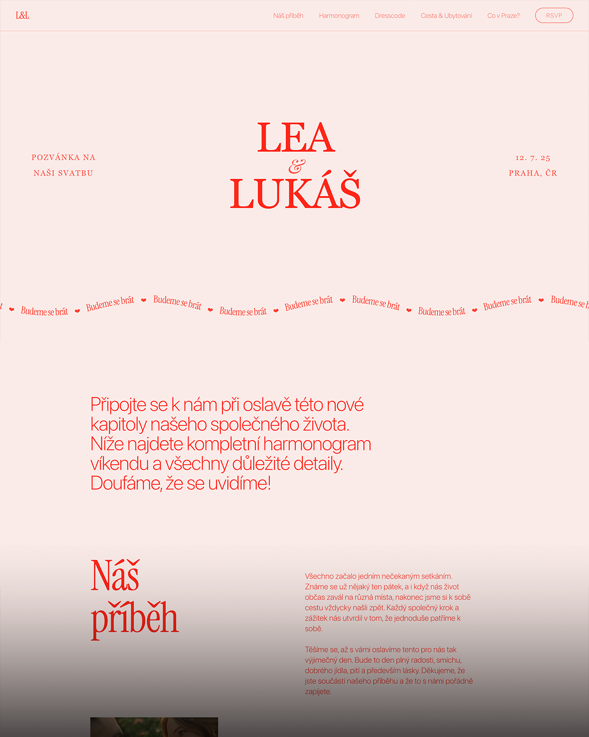 Lea & Lukáš — svatební web