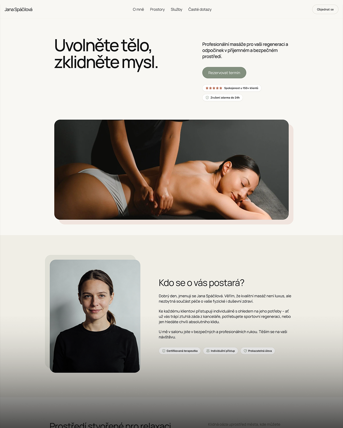 Jana Spáčilová — masáže